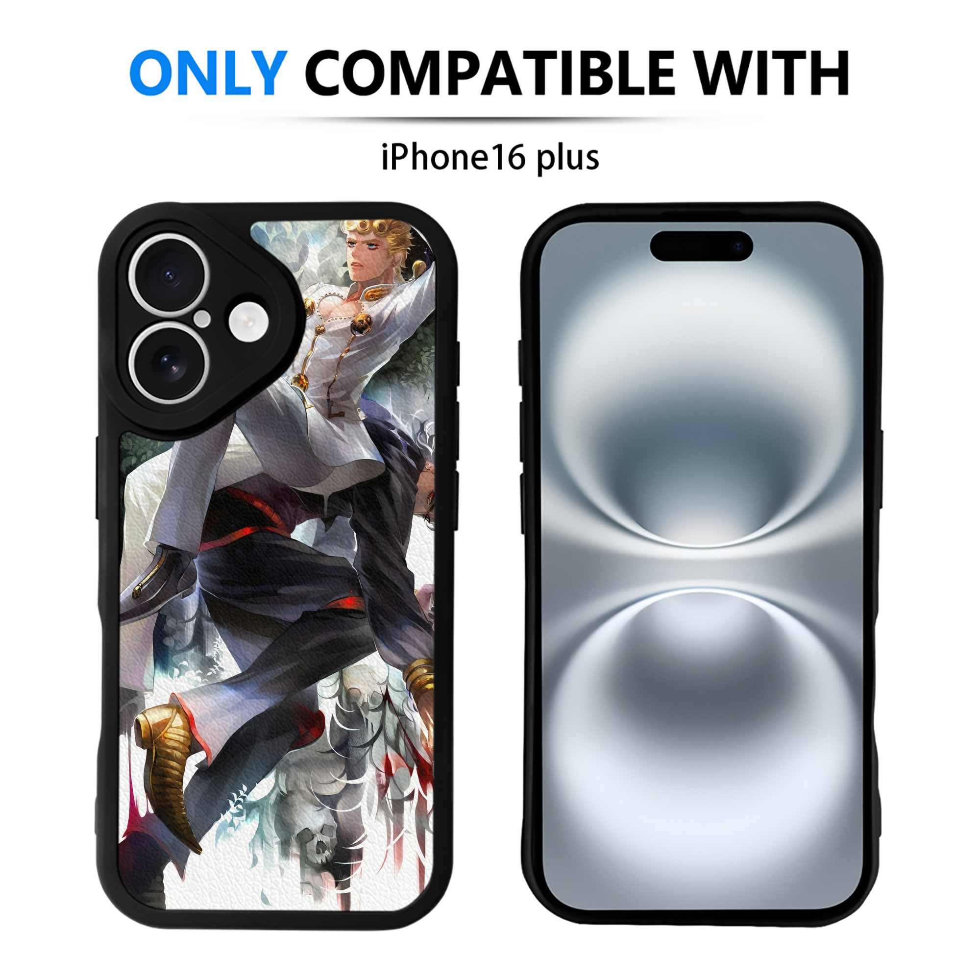 （画像用） ジョジョの奇妙な冒険 JoJo's Bizarre Adventure 【iPhone 16シリーズ対応】シリコンスマホケース（レザー調） 材質：シリコン